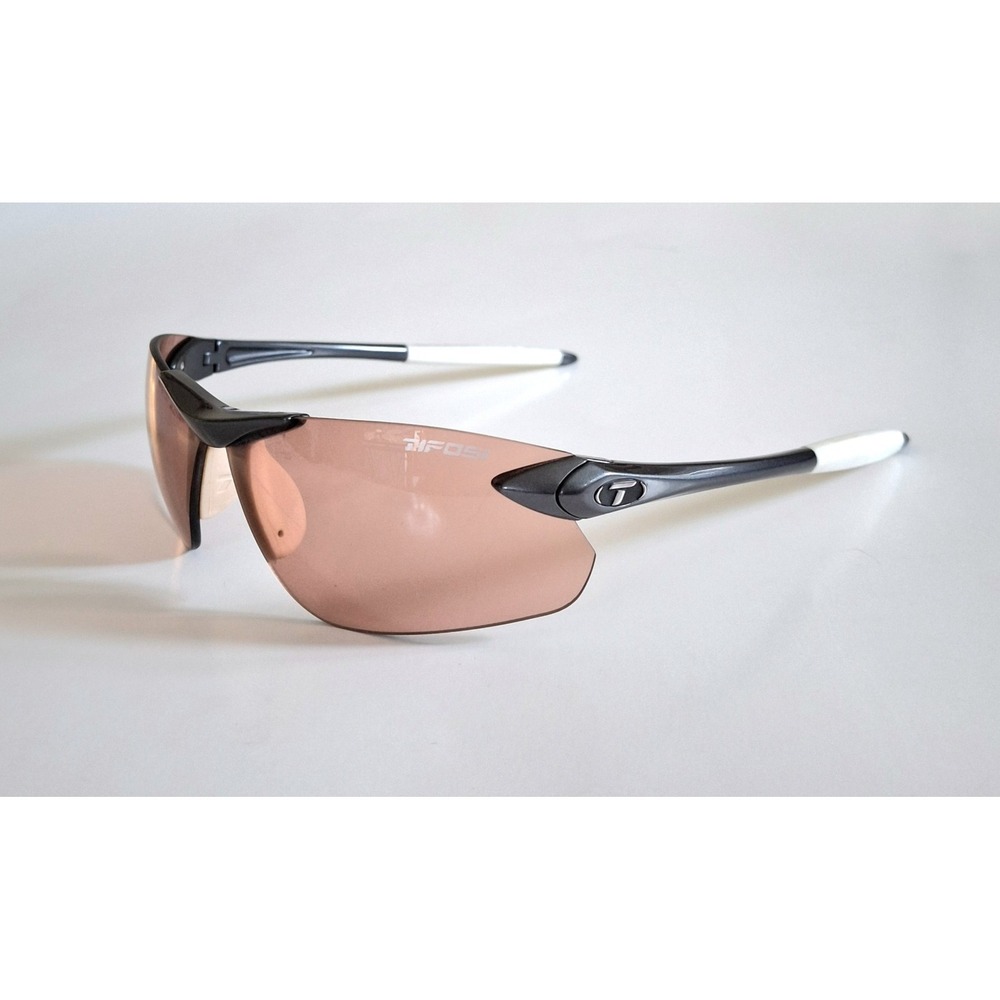 Tifosi White Grey Sports Wrap Sunglasses Pink Lens Unisex